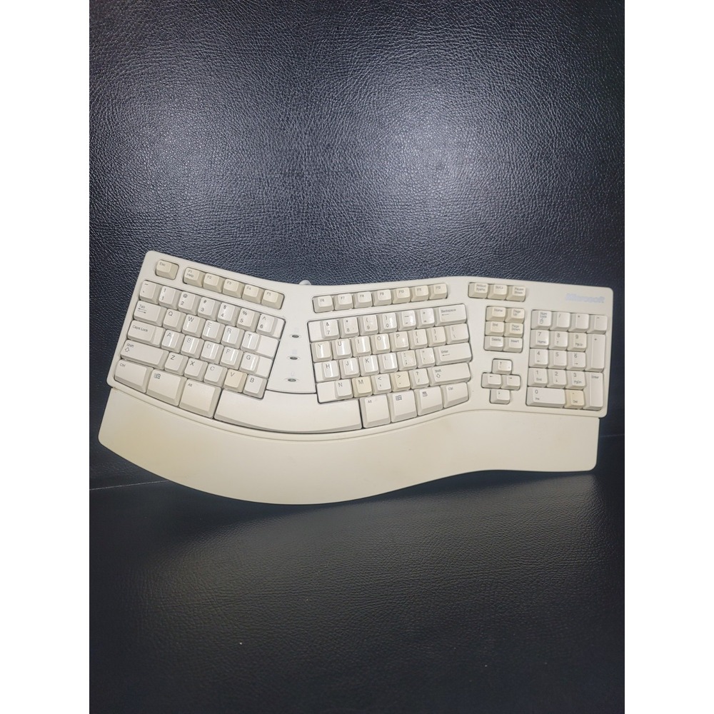 Microsoft Natural Keyboard Elite KU-0045 Ergonomic Split Wired USB Grey Vintage